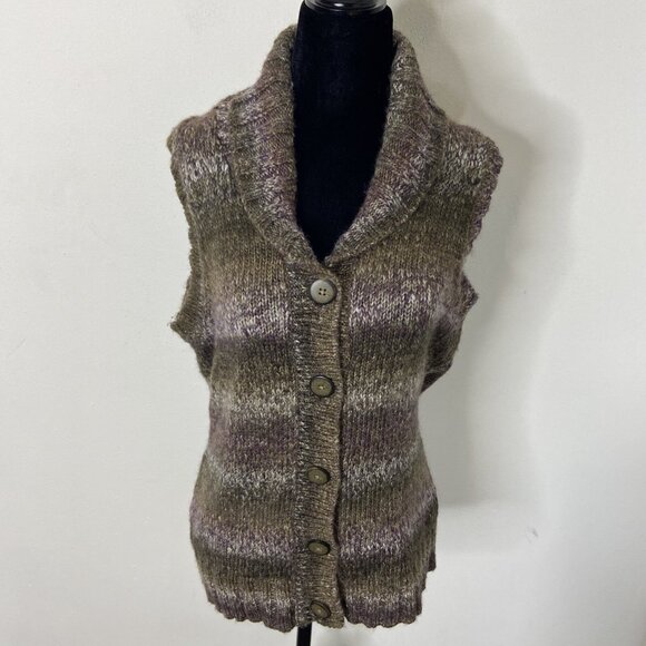 Woolrich Jackets & Blazers - Woolrich Woman M Wool Knit Sweater  Vest Long Purple Kendal Creek